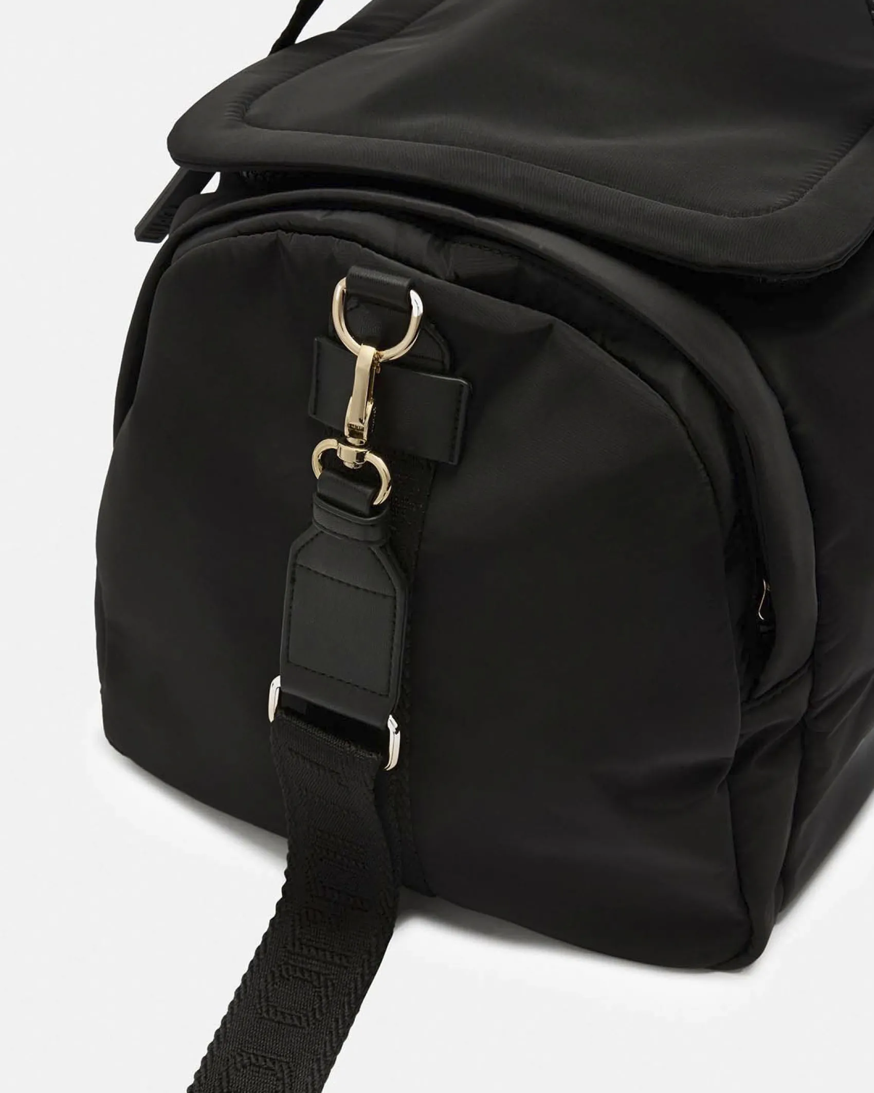 Borsa sportiva Liu Jo Sport nera in nylon con tracolla in rilievo