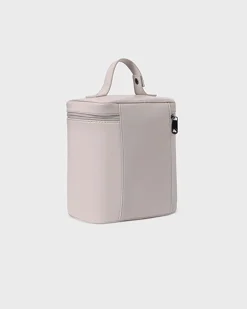Borsa termica beige in similpelle con manico e nuvoletta