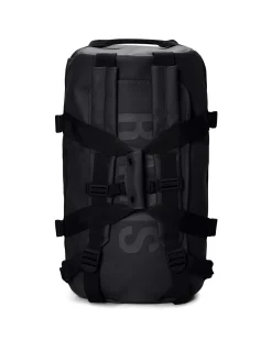 Borsone da viaggio Duffel Bag Rains nero in tessuto tecnico impermeabile effetto gommato