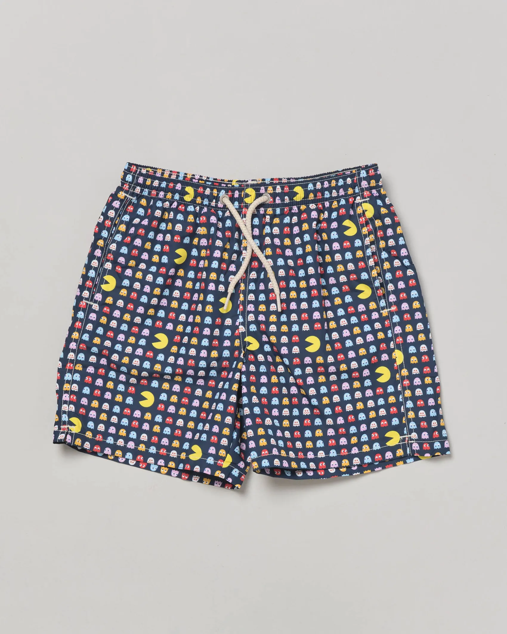 Boxer mare blu Jean Lighting con stampa Pac-Man© multicolor