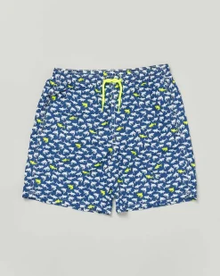 Boxer mare MC2 Saint Barth blu con stampa squali