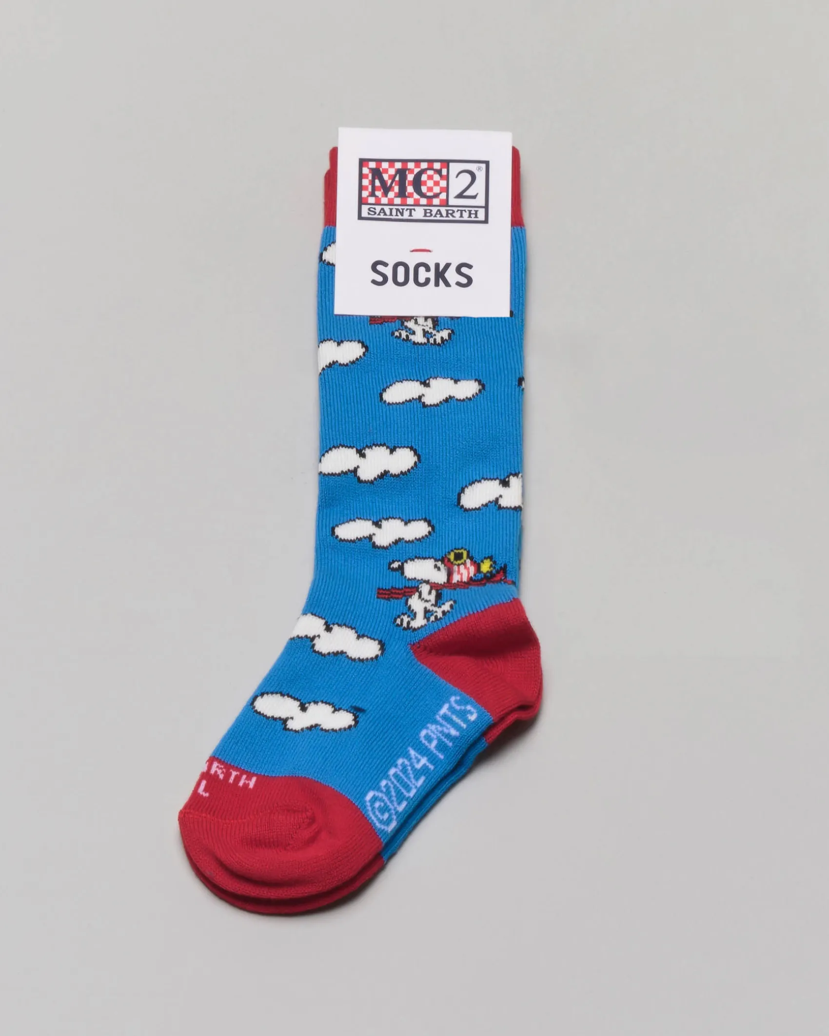 Calzini MC2 Saint Barth blu royal e rossi in fantasia Snoopy