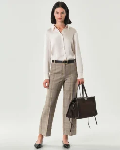 Camicia bianca Emme Marella in satin con colletto classico