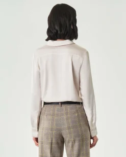 Camicia bianca Emme Marella in satin con colletto classico