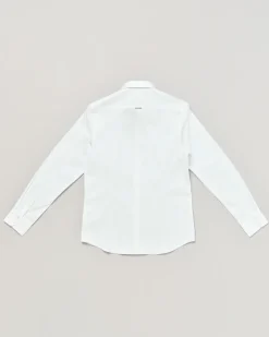 Camicia bianca in popeline di cotone stretch