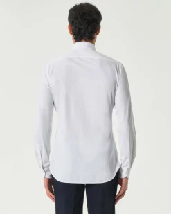 Camicia bianca tinta unita in tessuto tecnico active tailor fit