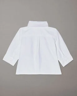 Camicia Clavin Klein bianca in Oxford di puro cotone a maniche lunghe