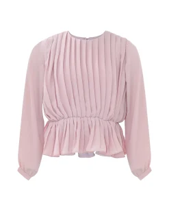 Camicia Kocca rosa cipria plissè con vita elasticizzata