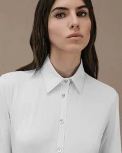 Camicia Oxford Wom Shirt bianca slim-fit in tessuto Oxford tecnico