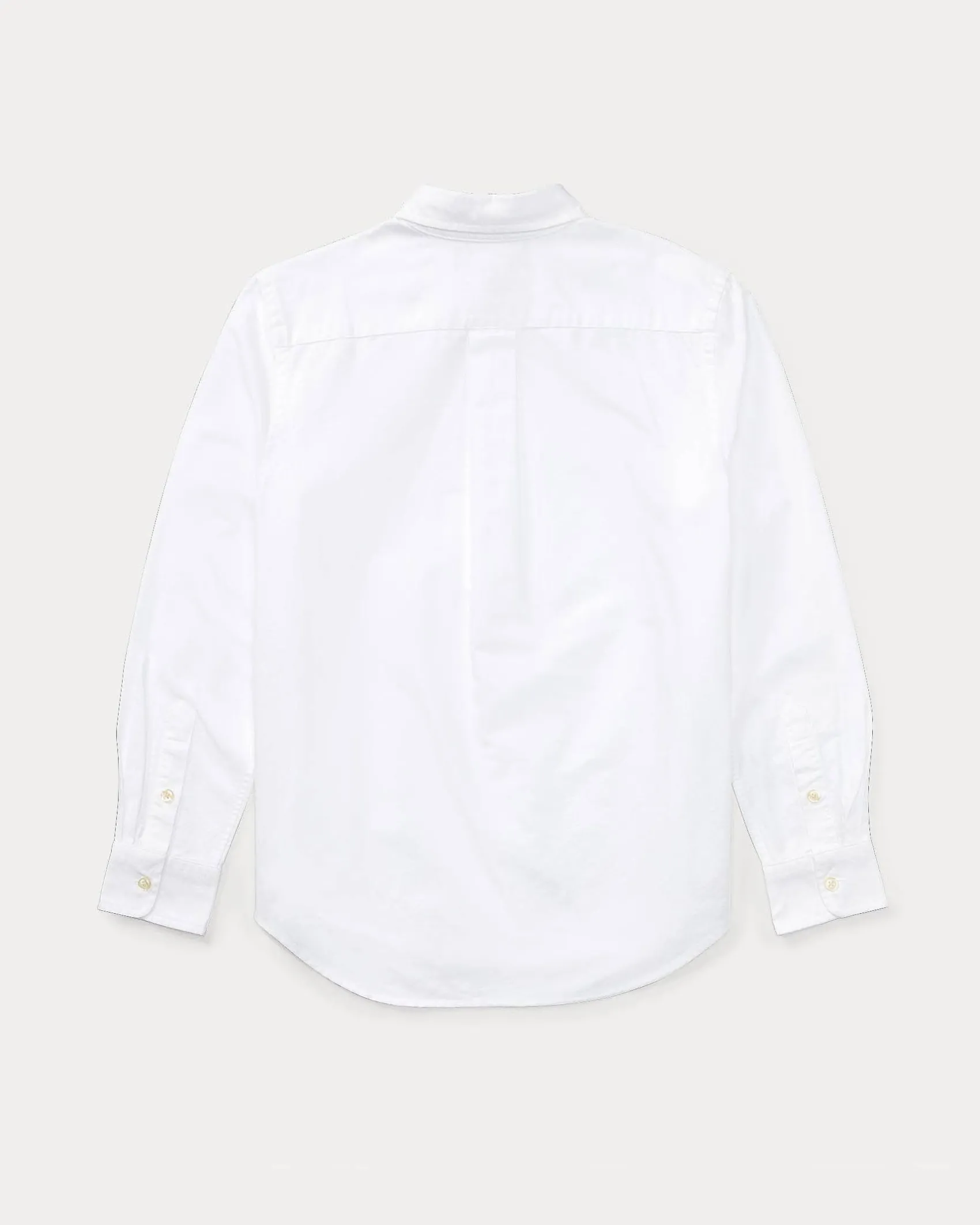 Camicia Polo Ralph Lauren bianca Oxford in cotone con logo pony blu