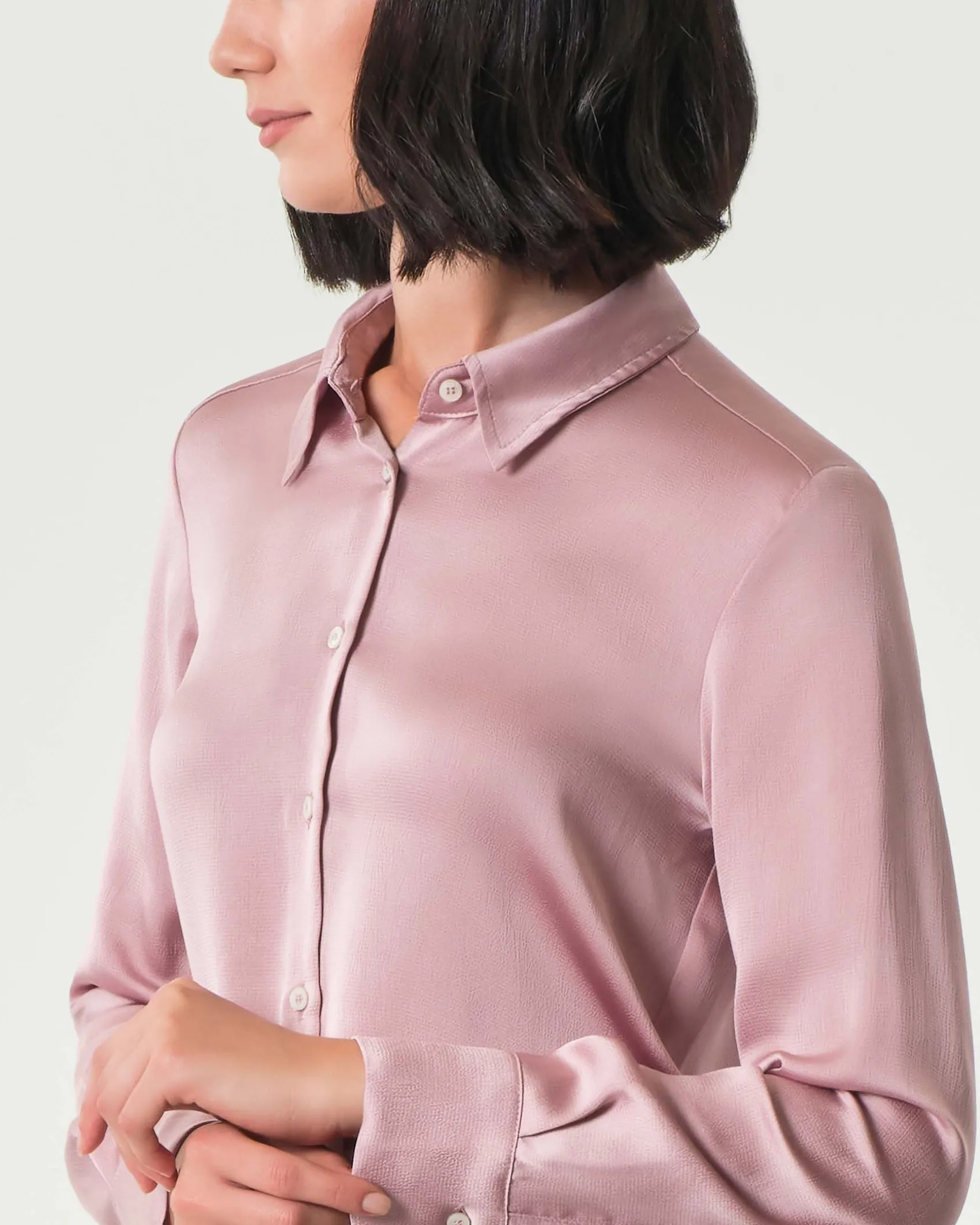 Camicia rosa Emme Marella in satin con colletto classico