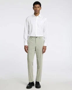 Camicia Selected Homme Ethan bianca in twill di puro cotone slim-fit con colletto a punta