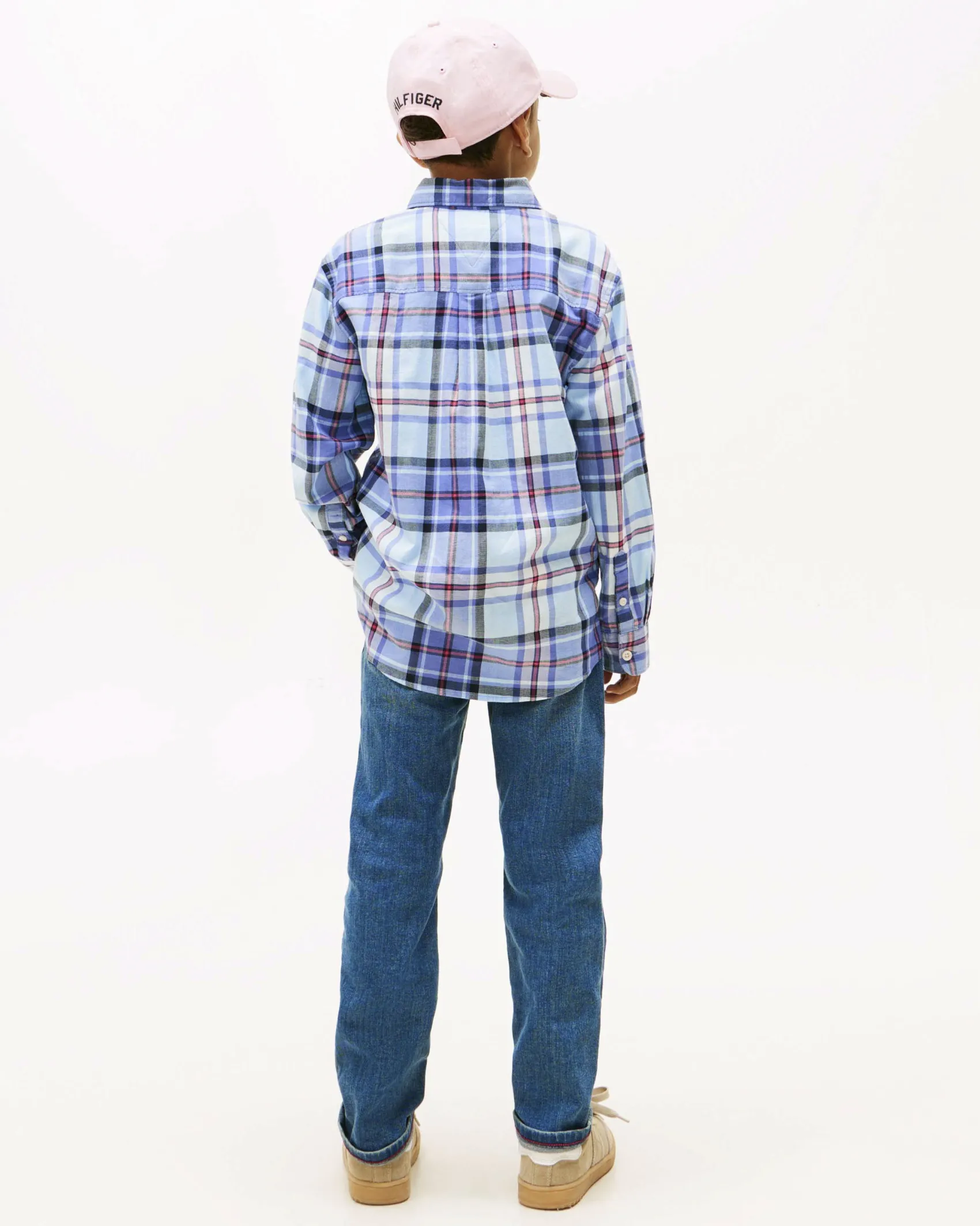 Camicia Tommy Hilfiger in cotone stretch a quadri multicolor