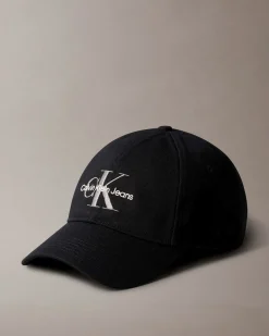 Cappellino Calvin Klein Jeans nero in cotone con frontino