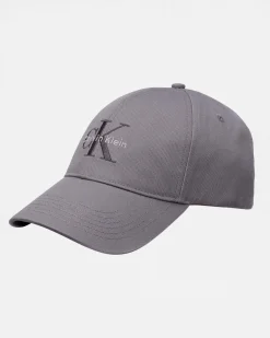 Cappellino Calvin Klein Jeans grigio in cotone con frontino