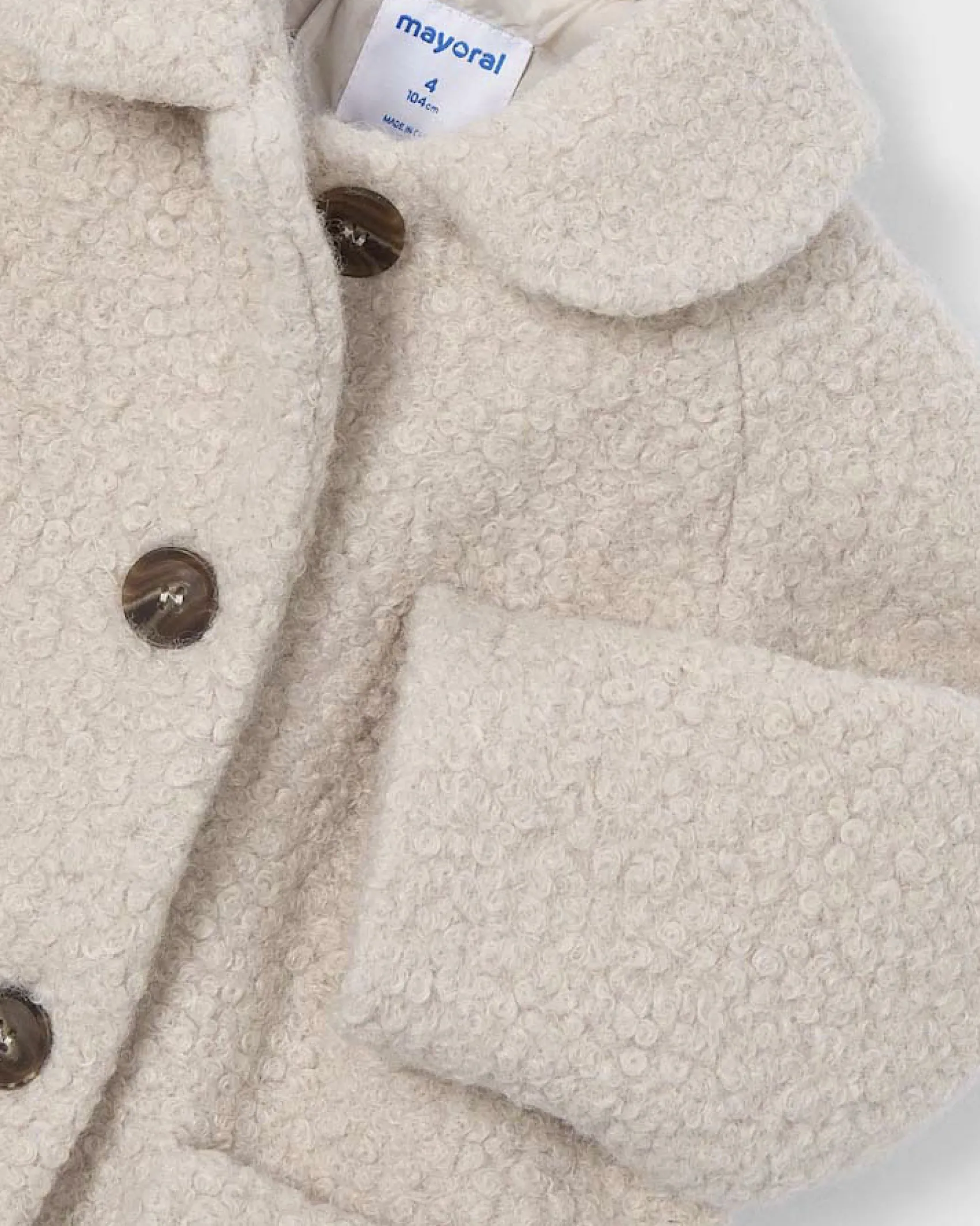 Cappottino Mayoral teddy riccio beige