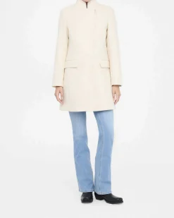 Cappotto Liu Jo Jeans panna in panno double