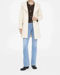Cappotto Liu Jo Jeans panna in panno double