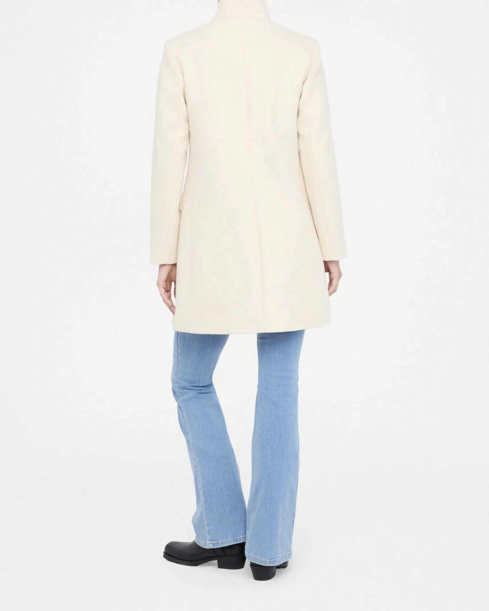 Cappotto Liu Jo Jeans panna in panno double