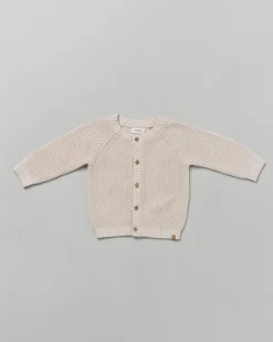 Cardigan Lil'Atelier beige in cotone tricot