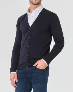 Cardigan Paul Baker blu in viscosa