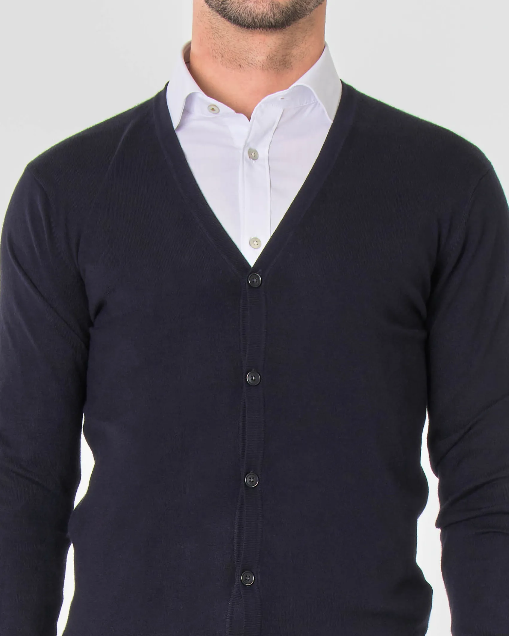 Cardigan Paul Baker blu in viscosa