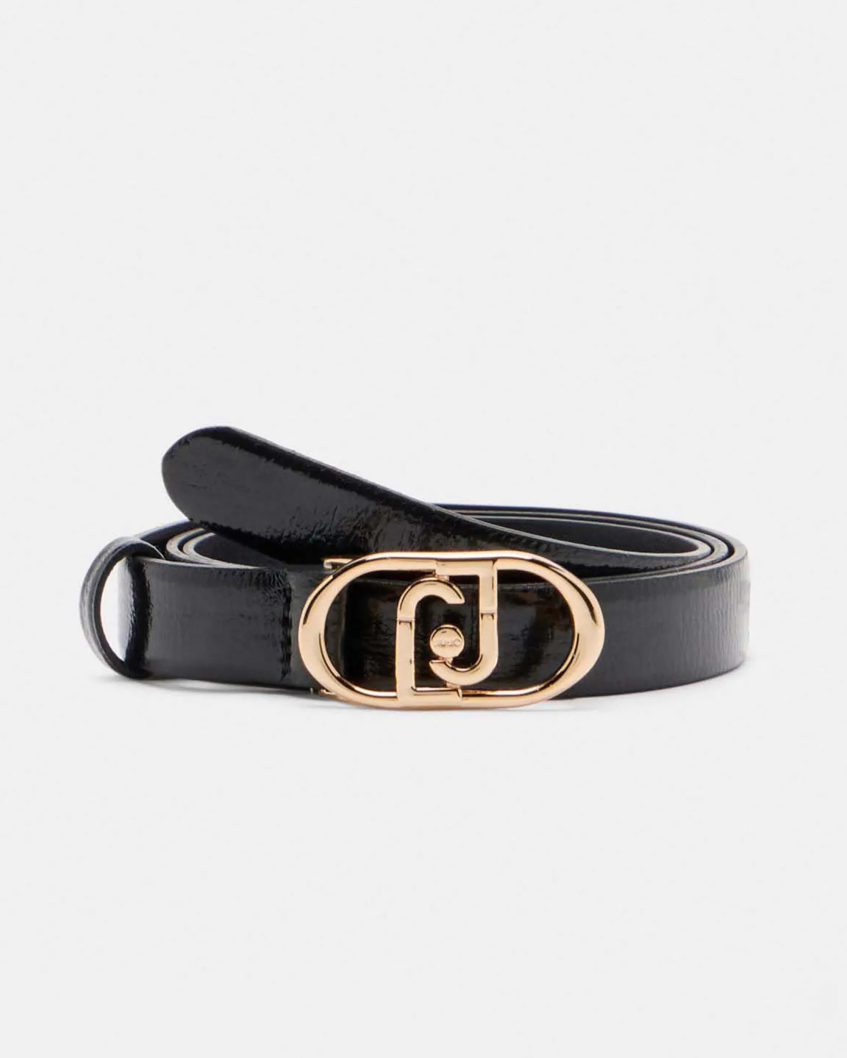 Cintura Liu Jo Accessories nera in similpelle con fibbia logo