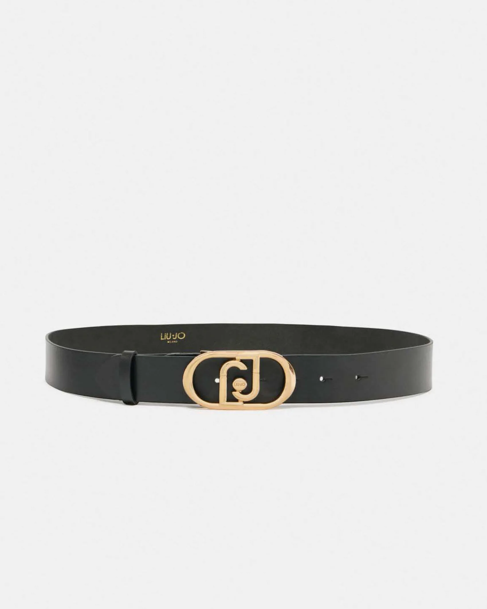 Cintura Liu Jo Accessories nera in similpelle con fibbia logo