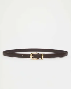 Cintura marrone Emme Marella in similpelle con fibbia in metallo stondata