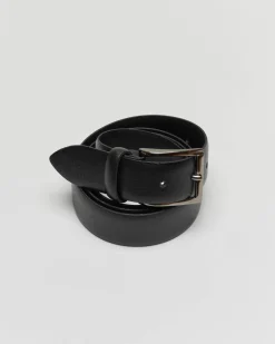 Cintura nera in pelle saffiano
