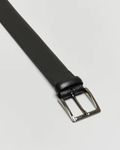 Cintura nera in pelle saffiano