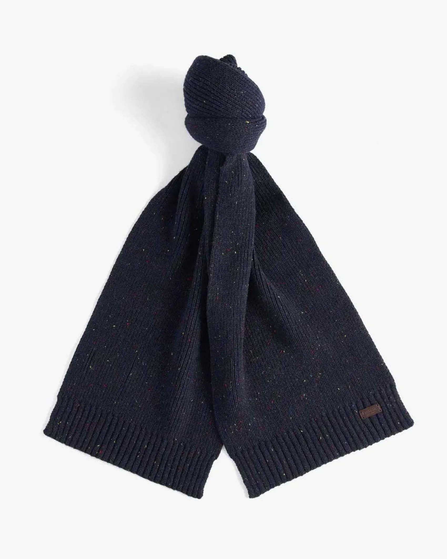 Cofanetto idea regalo Barbour composto da sciarpa e berretto blu in lana bottonata