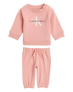 Completo felpa Calvin Klein rosa in cotone stretch