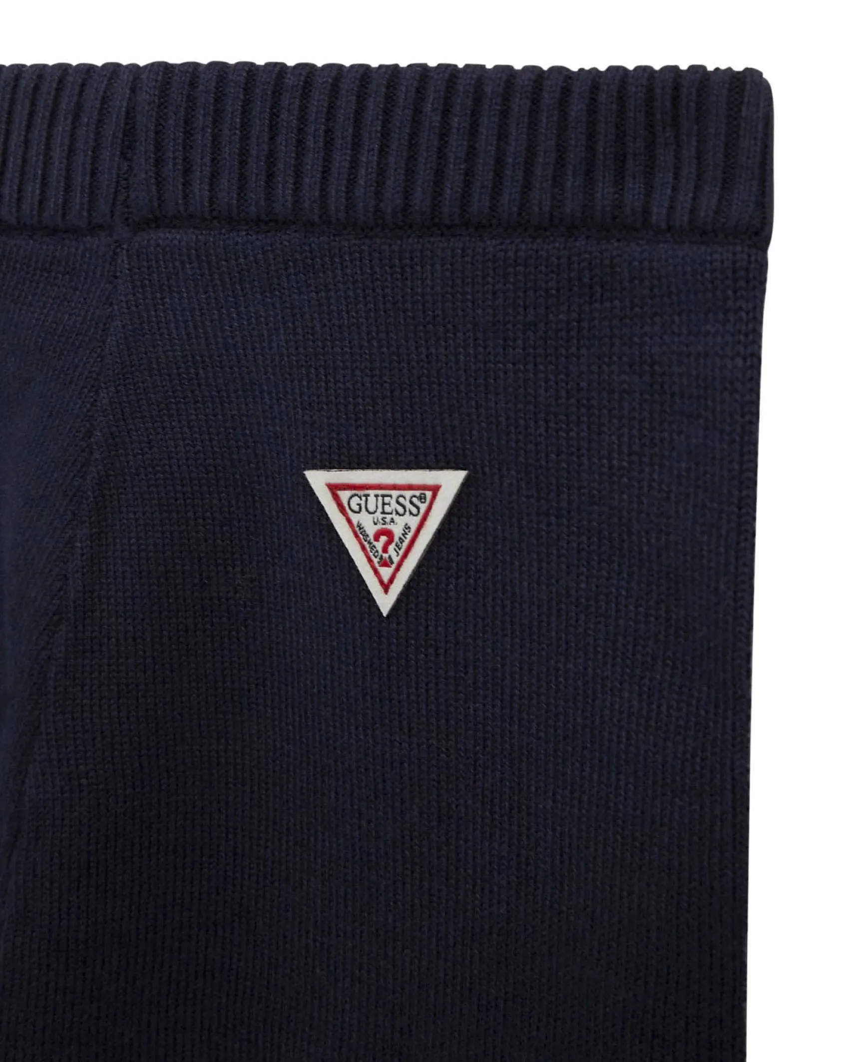 Completo Guess rosso e blu in maglia con orsetto tricot