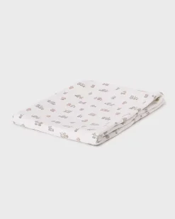 Copertina con fantasia animaletti in misto cotone e viscosa