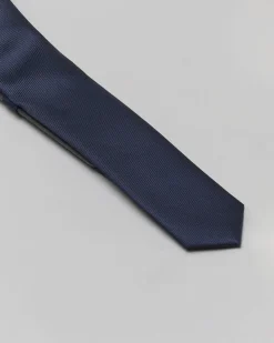 Cravatta blu in pura seta