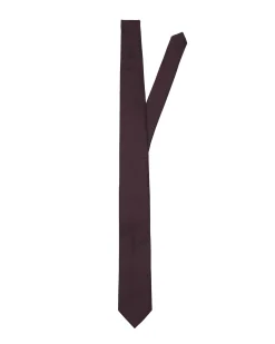 Cravatta bordeaux in tessuto micro armatura