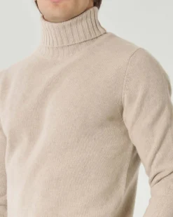 Dolcevita Pellizzari beige in misto lana e cachemire finezza 7