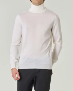 Dolcevita Pellizzari color panna in pura lana merino