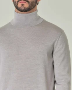 Dolcevita Pellizzari grigio chiaro in pura lana merino
