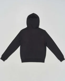 Felpa Calvin Klein nera in cotone con cappuccio e zip