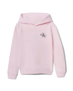 Felpa Calvin Klein rosa con cappuccio e logo