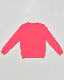 Felpa Calvin Klein rosa in puro cotone con scritta logo bianca