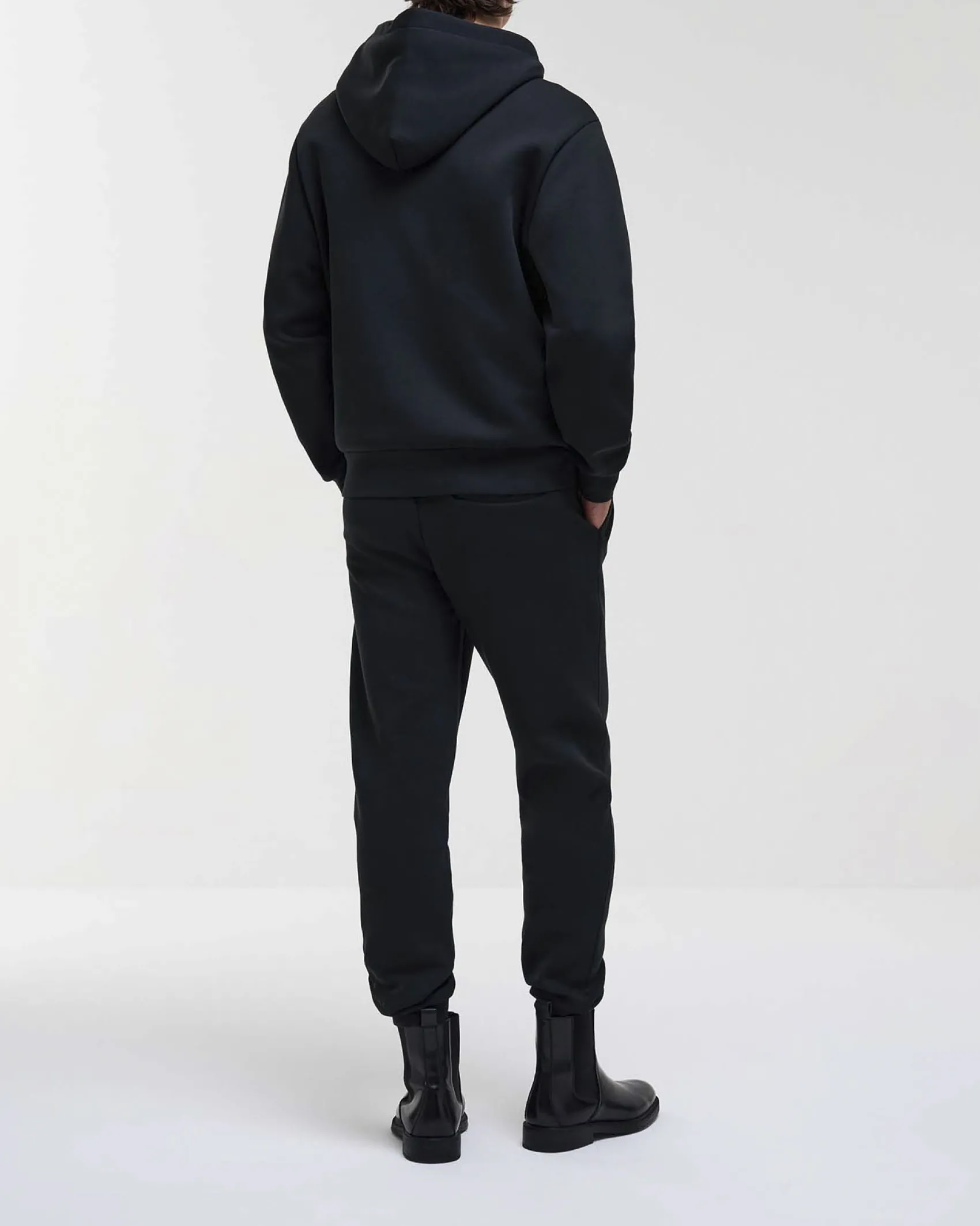 Felpa Colmar Originals nera con cappuccio chiusura zip e tasche in nylon