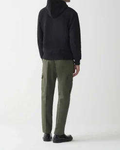 Felpa Colmar Originals nera con cappuccio chiusura zip e logo bollo applicato sulla manica