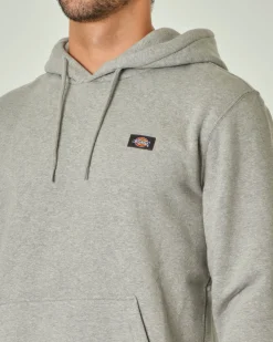 Felpa Dickies grigia con cappuccio in cotone con patch porta logo al petto