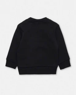 Felpa Dsquared2 nera in puro cotone con mini logo bianco