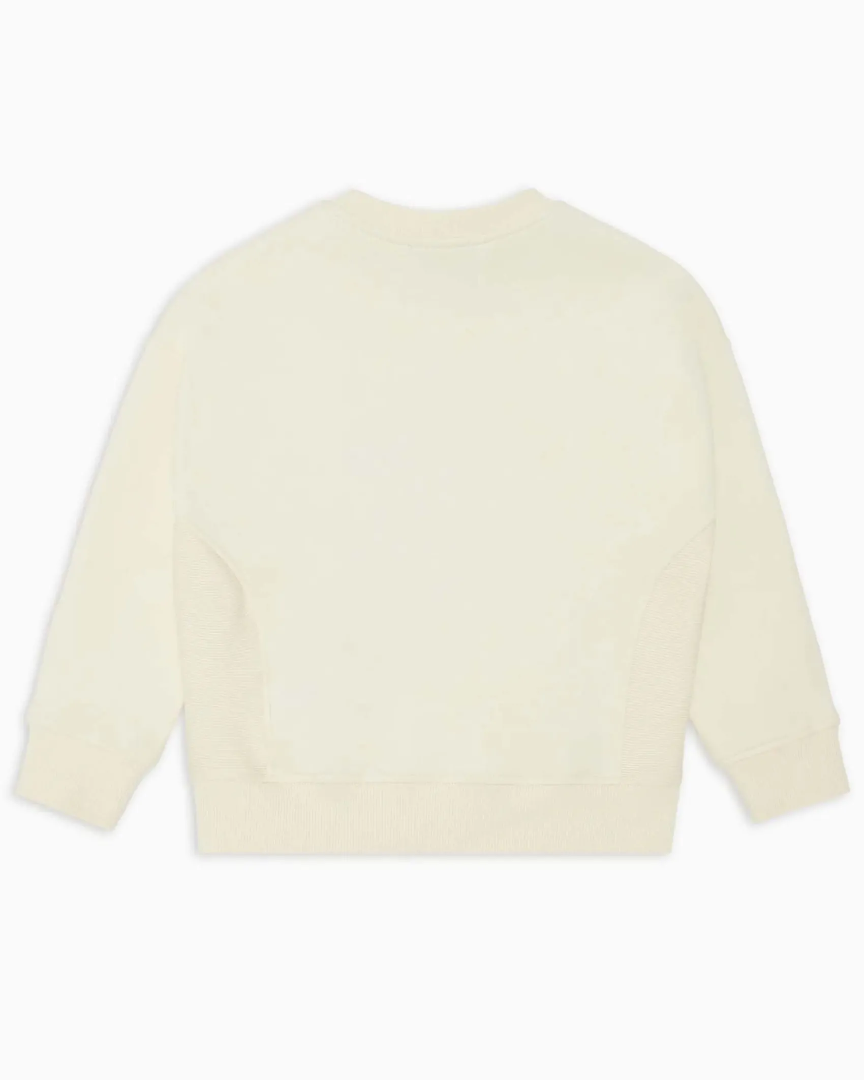 Felpa Emporio Armani panna in misto cotone con logo stemma college