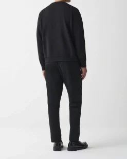 Felpa girocollo Colmar Originals nera con logo bollo applicato sulla manica