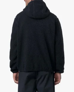 Felpa Jack Sherpa Polar blu in pile reversibile in sherpa con cappuccio e chiusura a cerniera